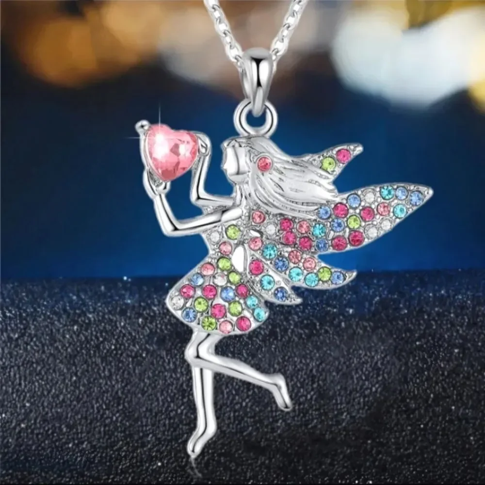 Stunning Fairy Rhinestones Necklace For Adults And Kids